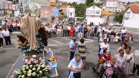 Imágenes de la procesión marítima de la Virxe do Carme en Santiago de Lampón