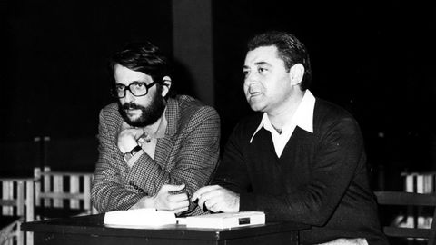 Manuel Lourenzo con Francisco Pillado, nunha foto de 1982