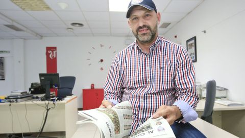 Basadre, en una entrevista en la delegacin de Lugo de La Voz de Galicia