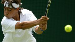 Nadal durante el torneo de Wimbledon de 2003
