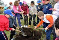 Ni�os de varios centros educativos, como el de Vilarmide, realizaron plantaciones en el mes de abril.