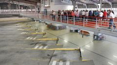 Imagen de la estaci�n de autobuses de Santiago durante la huelga del 2017