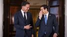 El secretario general de la OTAN, Mark Rutte, a la izquierda y el secretario de Estado de EE.UU. Marco Rubio en la reuni�n mantenida el mi�rcoles en Washington