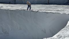 Cantera de pizarra verde Campo de Oso (Lugo).