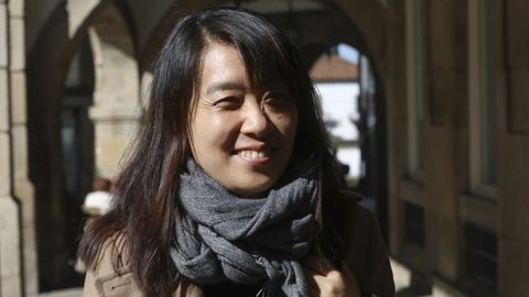Han Kang, en el 2019, cuando recibi� el premios San Clemente