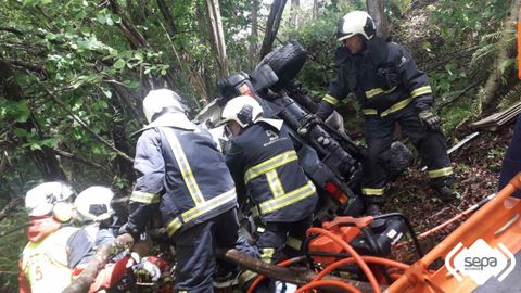 Accidente de trfico en Sobrescobio
