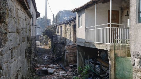 Daños en el centro de la aldea
