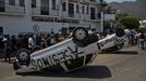 Protestas en las calles de la ciudad de Taxco de Alarcón, en el estado de Guerrero, por el secuestro y asesinato de una niña de 8 años