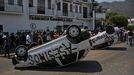 Protestas en las calles de la ciudad de Taxco de Alarcn, en el estado de Guerrero, por el secuestro y asesinato de una nia de 8 aos