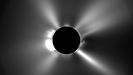 Simulaci�n de la corona solar durante el eclipse