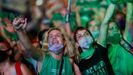 Celebraciones en Buenos Aires por la legalizacin del aborto en Argentina