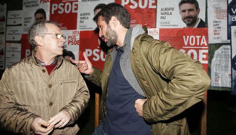 Javier Gago estuvo en el Miguel Hern�ndez para apoyar al candidato del PSOE Alberto Varela. 