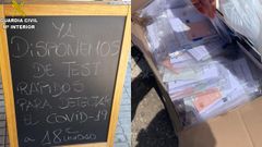 La Guardia Civil interviene 79 test r�pidos del coronavirus en una tienda de alimentos