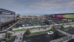 Reproducci�n gr�fica del futuro complejo comercial Breog�n Park