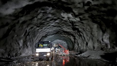 Obras de los tneles del tren al puerto exterior
