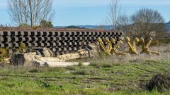 Los soportes fueron seccionados para desmontarlos y est�n en el puerto seco