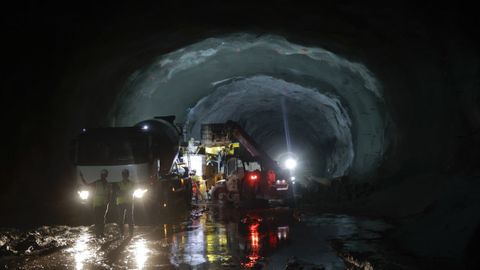 Obras de los tneles del tren al puerto exterior