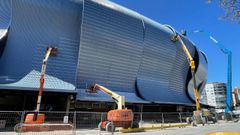 Gr�as de Sarriglass y Sivenvi trabajando en la fachada de Bala�dos