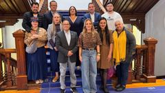 Recepci�n en la Diputaci�n a estudiantes de M�xico, Ecuador y Bolivia.