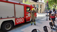 Imagen de archivo de una intervenci�n de los bomberos de Ourense