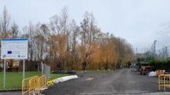 Inicio de las obras para proteger la zona urbana de Colloto