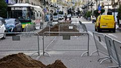 Zonas ya de tr�fico restringido en el centro por la Navidad de Vigo