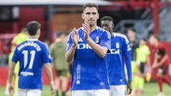 Dani Calvo, tras el partido en Anduva