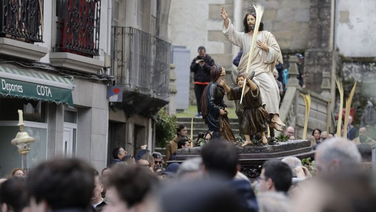 La primera gran procesi�n en Viveiro, en el Domingo de Ramos