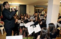 La banda aprovech� el concierto de Santa Cecilia de ensayo general. 