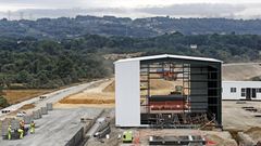 El cambiador de ancho que se est� construyendo en Taboadela, a las puertas de Ourense.