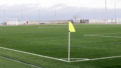 Vista del campo de f�tbol de A Veiga, donde se produjeron los hechos.