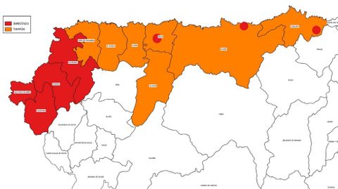 Concejos infestados y zonas tamp�n por la plaga de la polilla guatemalteca en Asturias