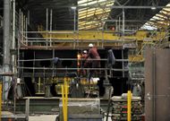 Navantia Fene est� llevando a cabo bloques del flotel, que se monta en Ferrol. 
