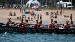 La trainera de Chapela, este domingo en una nueva regata de la ACT.