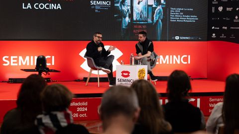 Ruizpalacios (izquierda), este sbado en Valladolid presentando La cocina.