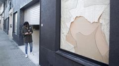 Estado en el que qued� el escaparate afectado