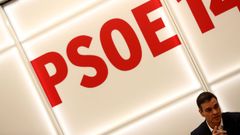 Pedro S�nchez, este lunes, en la reuni�n de la comisi�n ejecutiva federal del PSOE