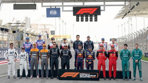 Los corredores antes del debut de la temporada de F1
