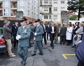 Entrando en el cuartel de Viveiro, en la fiesta del Pilar del a�o pasado.