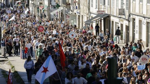 El d�a 17 habr� una manifestaci�n en Santiago por la ense�anza p�blica (en la imagen, la celebrada el pasado mes de septiembre)