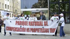 Concentraci�n celebrada ayer delante del edificio administrativo de la Xunta en Ferrol