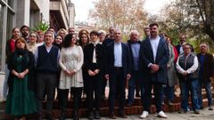 Ana Pont�n cos representantes do BNG na provincia de Ourense