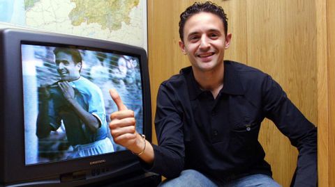 Jesuli revivió su gol pocos días después en la redacción de La Voz en Vigo