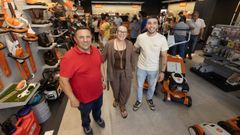 Manuel Dur�n, Cruz Fraiz y Rub�n Dur�n, el s�bado en la inauguraci�n de las nuevas instalaciones de Rumacru en Cee