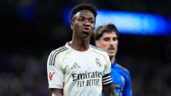 Vinicius, durante un partido del Real Madrid.