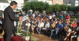 Un momento del preg�n del viernes, que sirvi� como homenaje al sector local de la construcci�n.