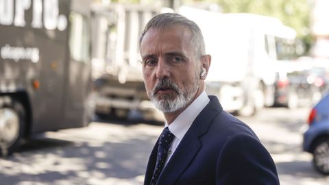 El presidente ejecutivo de Telefónica y expresidente de Indra, Marc Murtra, a su llegada a los juzgados de Plaza de Castilla