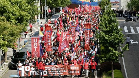 Marcha del Primero de Mayo en Vigo.