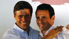 Leopoldo Lpez y Henrique Capriles, en un acto en enero del 2012