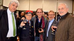 Juan Gayoso, primero por la derecha, junto a Luis Blanco. A la izquierda Manuel Arenas y Germ�n L�pez